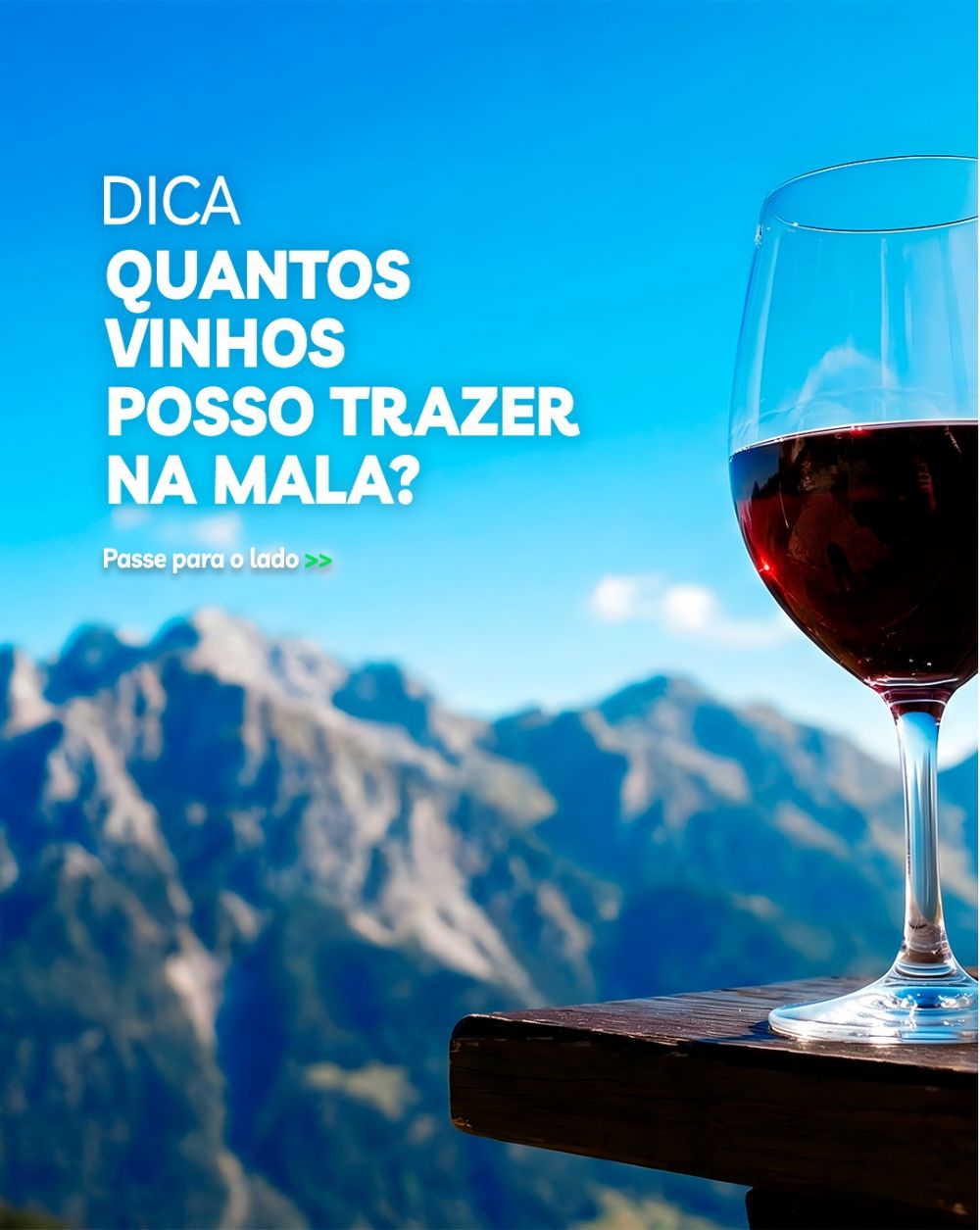 Vinho na bagagem